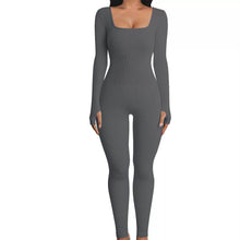 Load image into Gallery viewer, Long Sleeve Solid Jumpsuit
