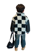 Load image into Gallery viewer, Checker Leather Patch Jacket
