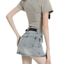 Load image into Gallery viewer, Solid Denim Flap Skirt
