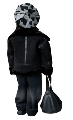 Suede Buckle Coat-Modern Baby Las Vegas