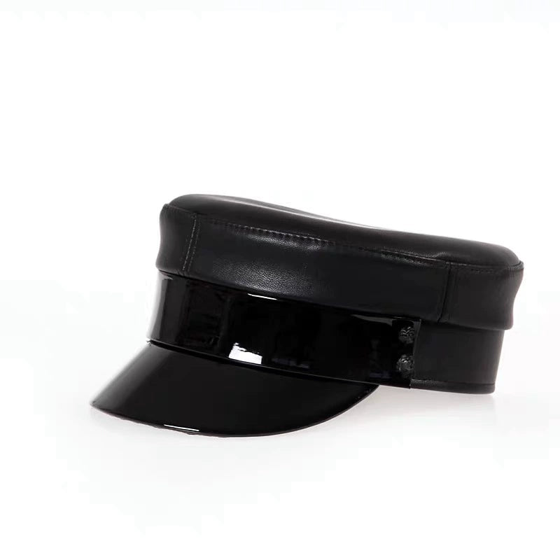 Patent Leather Peaked Cap