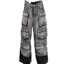 Load image into Gallery viewer, Ash Gradient Multi-Pocket Denim Jeans
