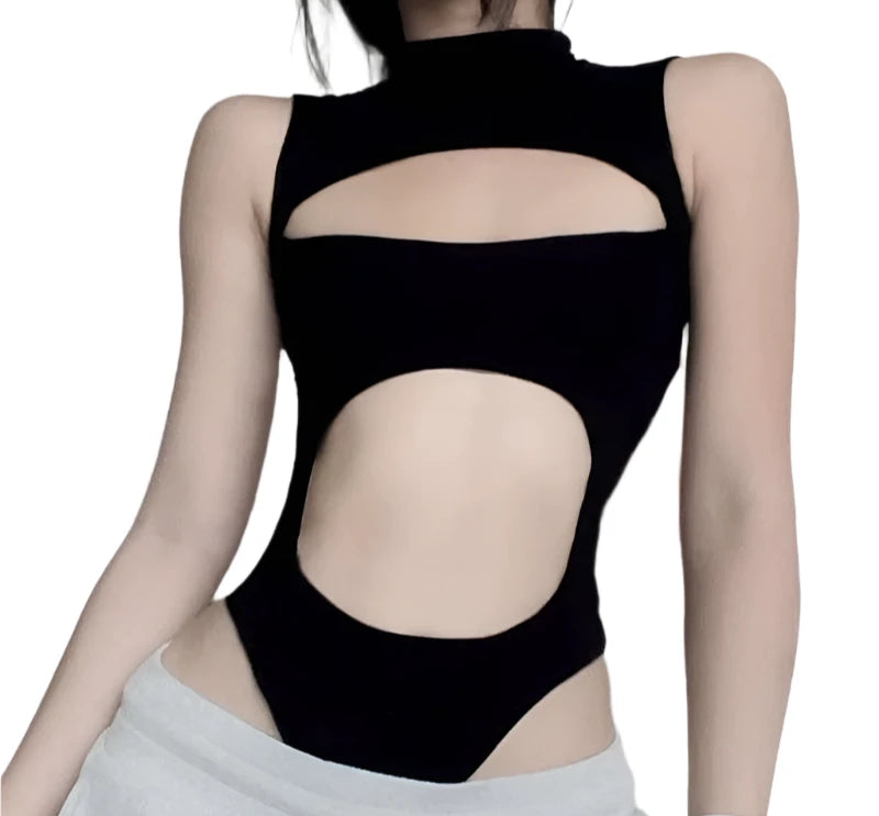 Hollow Out Turtleneck Jumpsuit-Modern Baby Las Vegas