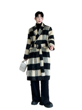 Load image into Gallery viewer, Plaid Wool Belted Coat
