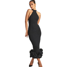 Load image into Gallery viewer, Black Ruffle Fishtail Dress
