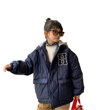 Load image into Gallery viewer, Letter Quilted Hooded Jacket
