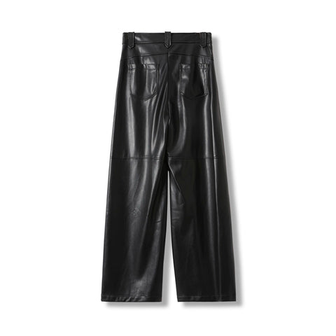 Wide-Leg Leather Pants-Modern Baby Las Vegas