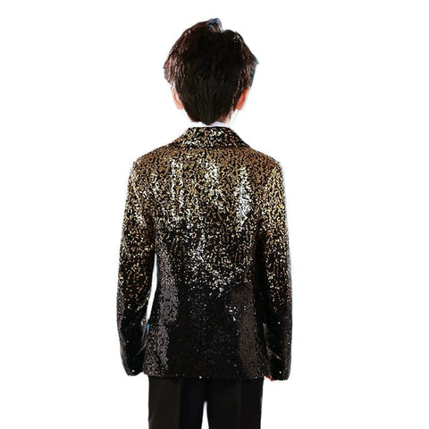 Black Gold Ombre Sequin Suit-Modern Baby Las Vegas