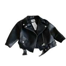 Load image into Gallery viewer, Short Zipper Leather Jacket
