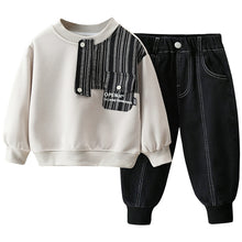 Load image into Gallery viewer, Striped Patch Pant Set
