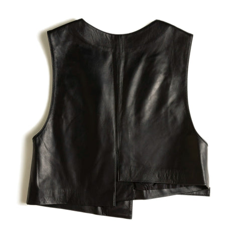 Irregular Leather Vest-Modern Baby Las Vegas