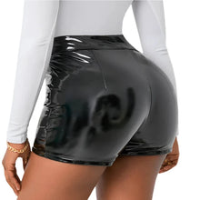 Load image into Gallery viewer, Black Patent Leather Shorts
