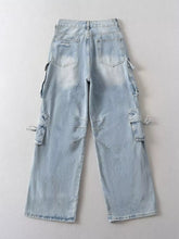 Load image into Gallery viewer, Wide Leg Denim Pocket Jeans
