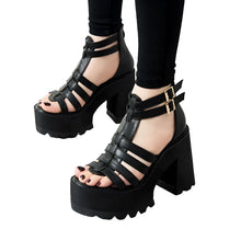 Load image into Gallery viewer, Caged Strap Chunky Sole Shoes
