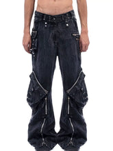 Load image into Gallery viewer, Heavy Weight  Zipper Denim Jeans
