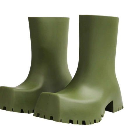 Square-Toe Rain Boots-Modern Baby Las Vegas
