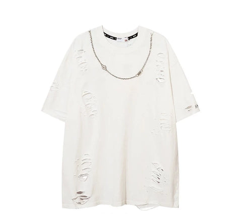 Full Ripped Necklace T-Shirt-Modern Baby Las Vegas