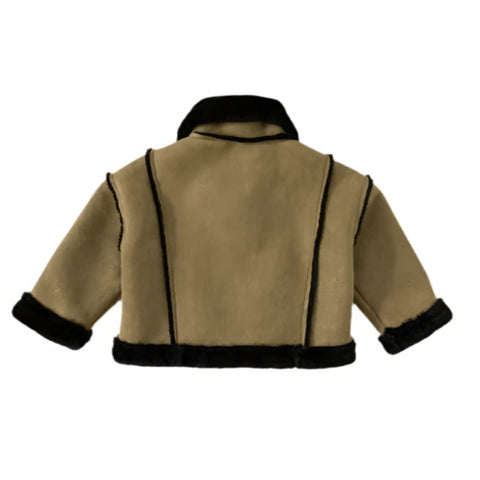 Suede Fur Leather Jacket-Modern Baby Las Vegas
