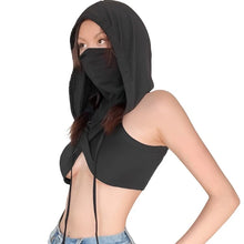 Load image into Gallery viewer, Sleeveless Hooded Mask Top
