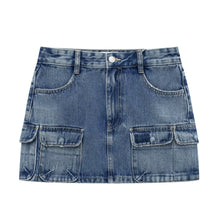 Load image into Gallery viewer, Multi-Pocket Denim Skirt
