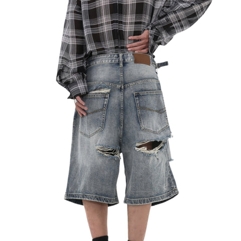Ripped Knee Denim Shorts-Modern Baby Las Vegas