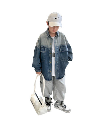 Ombre Denim Top-Modern Baby Las Vegas