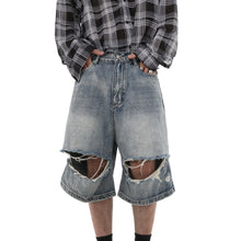 Load image into Gallery viewer, Ripped Knee Denim Shorts
