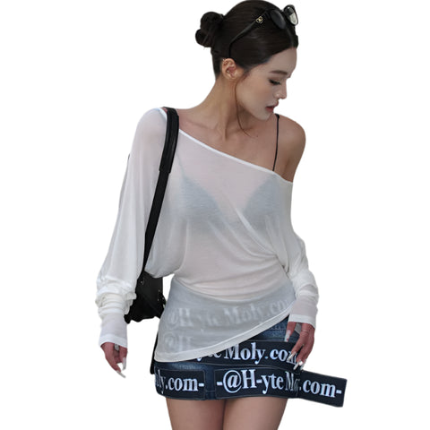 Printed Letter Buckle Multi Buckle Denim SKirt-Modern Baby Las Vegas