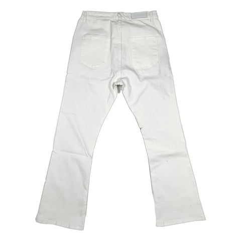 Crackled Paint Bootleg Denim Jeans-Modern Baby Las Vegas