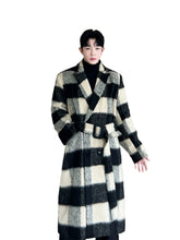 Load image into Gallery viewer, Long Plaid Coat
