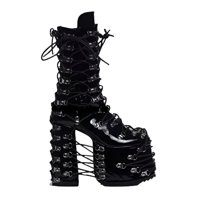 Punk Platform Lace-Up Boots | Modern Baby Las Vegas