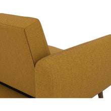 Load image into Gallery viewer, Ribbed Mustard Linen Sleeper Sofa
