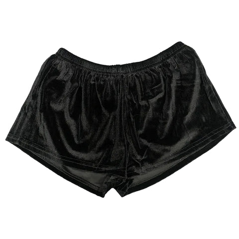 Crystal Letter Velour Shorts