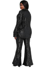 Load image into Gallery viewer, Black Sequin Pant Set
