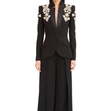 Load image into Gallery viewer, Crystal Beaded Shoulder Blazer Jacket
