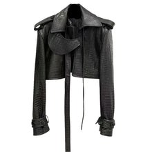 Load image into Gallery viewer, Short Croc Leather Jacket
