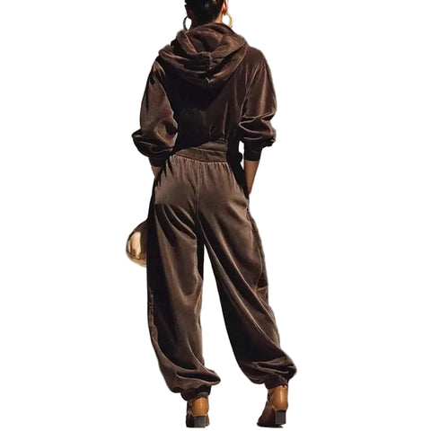 Velvet Hooded Sweatsuit