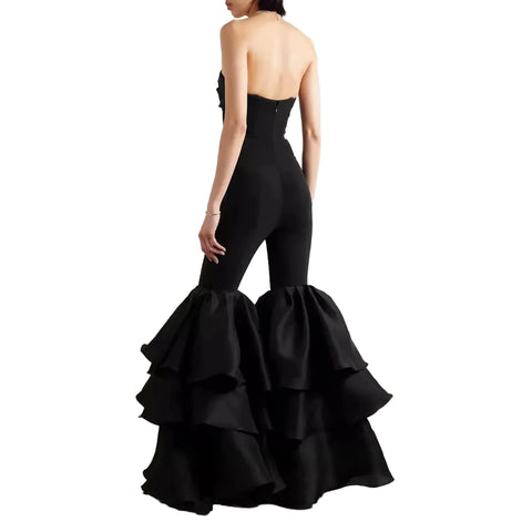 Layered Flared Jumpsuit