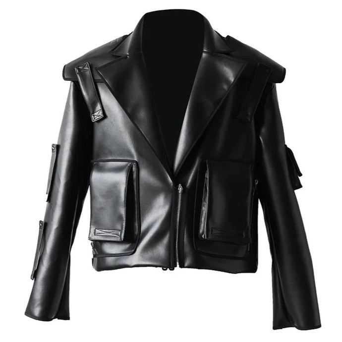 Short Pocket Leather Jacket | Modern Baby Las Vegas