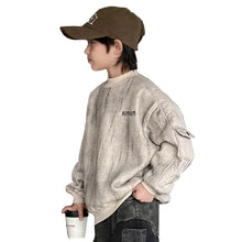 Load image into Gallery viewer, Patch Quilted Arm Sweatshirt
