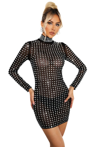Crystal Mesh Mini Dress-Modern Baby Las Vegas