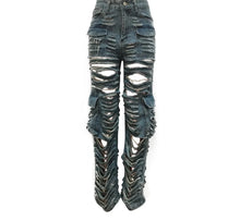 Load image into Gallery viewer, Shredded Pocket Denim Jeans | Modern Baby Las Vegas

