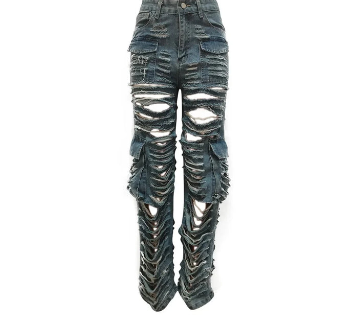 Shredded Pocket Denim Jeans | Modern Baby Las Vegas