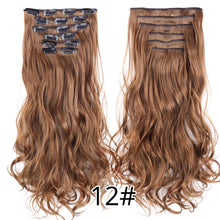 Load image into Gallery viewer, 6 Piece Colored Synthetic Clip-In Hair Extension Set
