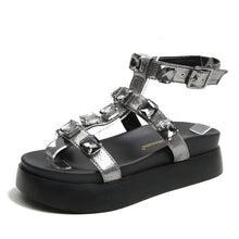 Load image into Gallery viewer, Crystal Platform Sandals
