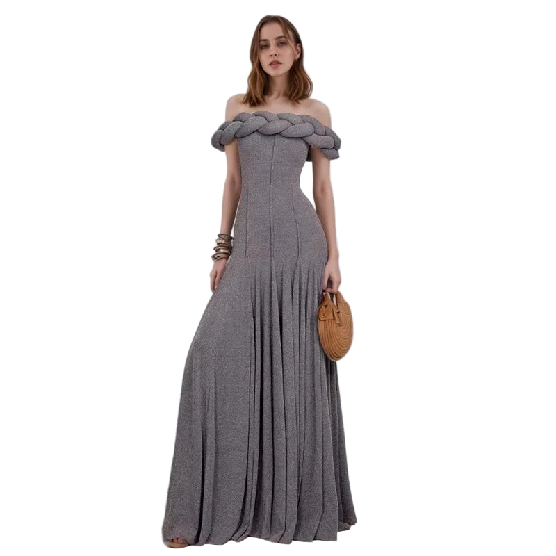 Braided Pleated Dress