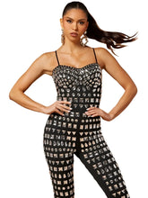 Load image into Gallery viewer, Full Crystal Corset Jumpsuit
