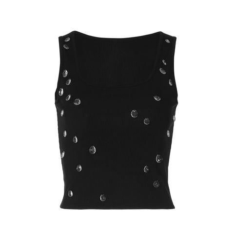 Clear Crystal Droplet Tank Top-Modern Baby Las Vegas