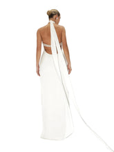 Load image into Gallery viewer, Backless Pearl Draped Dress
