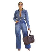 Load image into Gallery viewer, Patch Denim Pant Set
